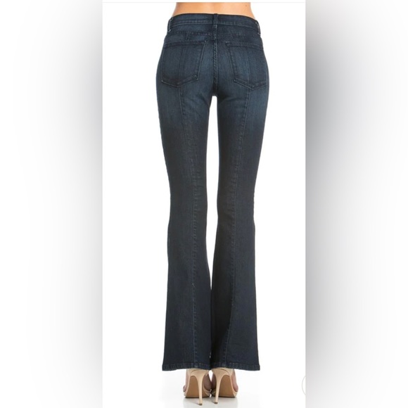 Anthropologie O2 Denim Rumor Has It Front Seam Flared Denim Pants - Picture 2 of 8